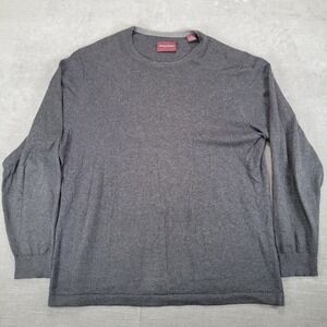 Tommy Bahama Mens Sweater Gray Cotton Cashmere Blend‎ Large Long Sleeve Knit